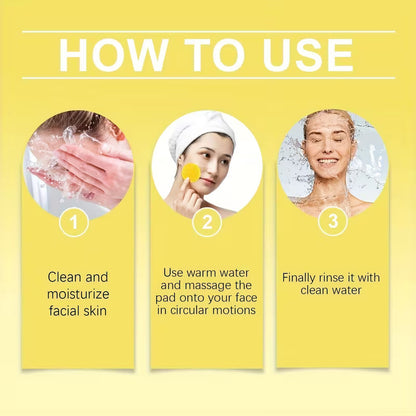 Turmeric & Kojic Acid Cleaning Pads – Brightening Exfoliating Skincare Pads | 40-Piece Radiance Boosting Facial & Body Pads