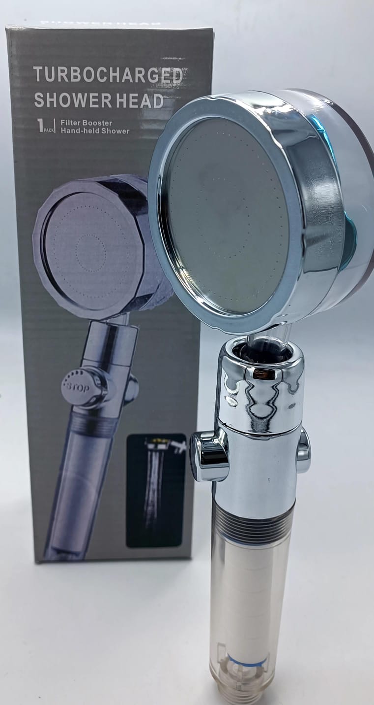 High Pressure Turbo Shower Head with Water Filter | Turbo Spa Shower Head