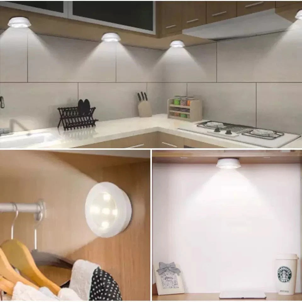 6 pcs Smart Wireless LED Under-Cabinet Lights With Remote Control Souq Al Riyad