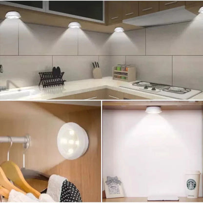 6 pcs Smart Wireless LED Under-Cabinet Lights With Remote Control Souq Al Riyad
